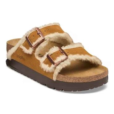Birkenstock Arizona Shearling Platform - Mink